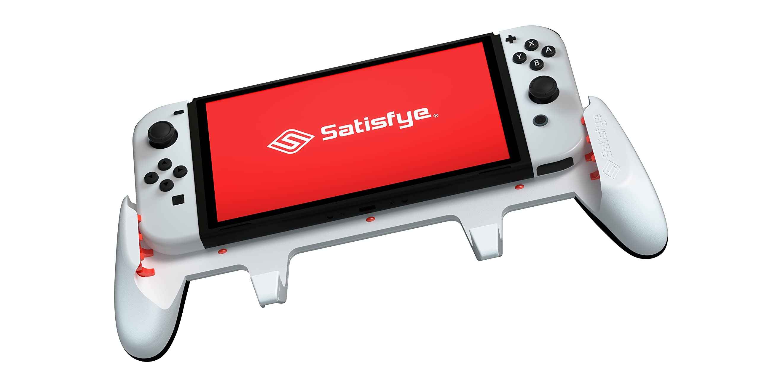 FEGYUJ Satisfye - ZenGrip Pro Gen 3 OLED, a Switch Grip Compatible with Nintendo Switch - Comfortable & Ergonomic Grip, Joy Con & Switch Control. #1 Switch Accessories Designed for Gamers (White)