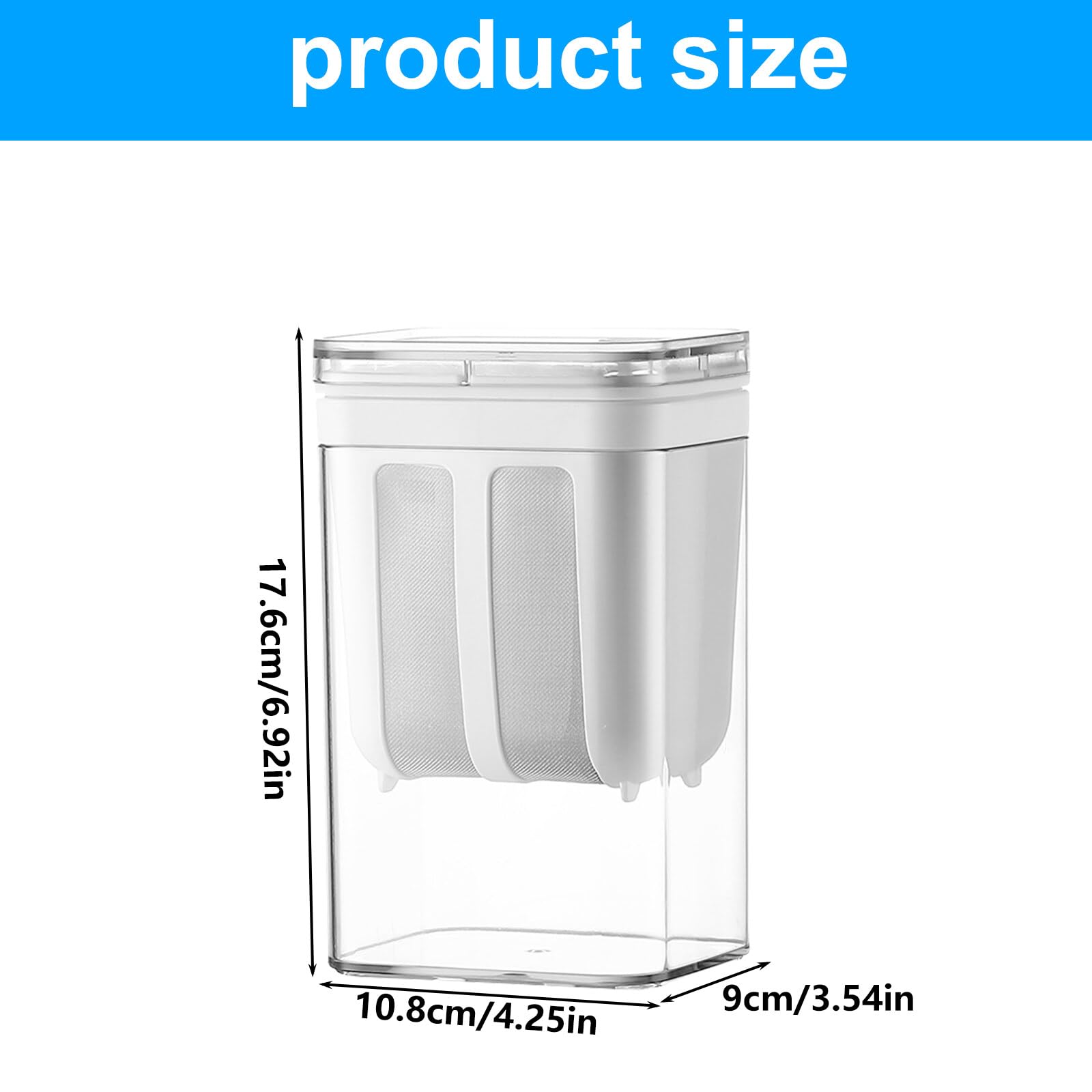 Colino Per Yogurt Greco Riutilizzabile WANDGU - Con Coperchio, Maglia Fine, Per Succhi E Tè - Foto 4