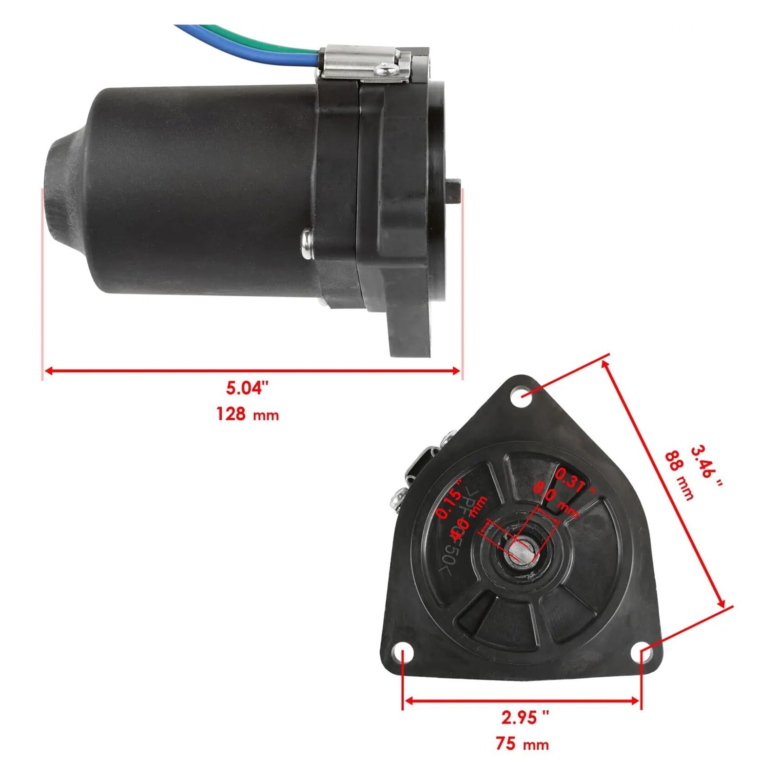 Motor de ajuste de inclinación for 150HP 175HP 200HP 250HP Y F150TLR F150TXR LF150TXR 12 F150TJR 11 OEM:63P-43880-01-00 63P-43880-10-00