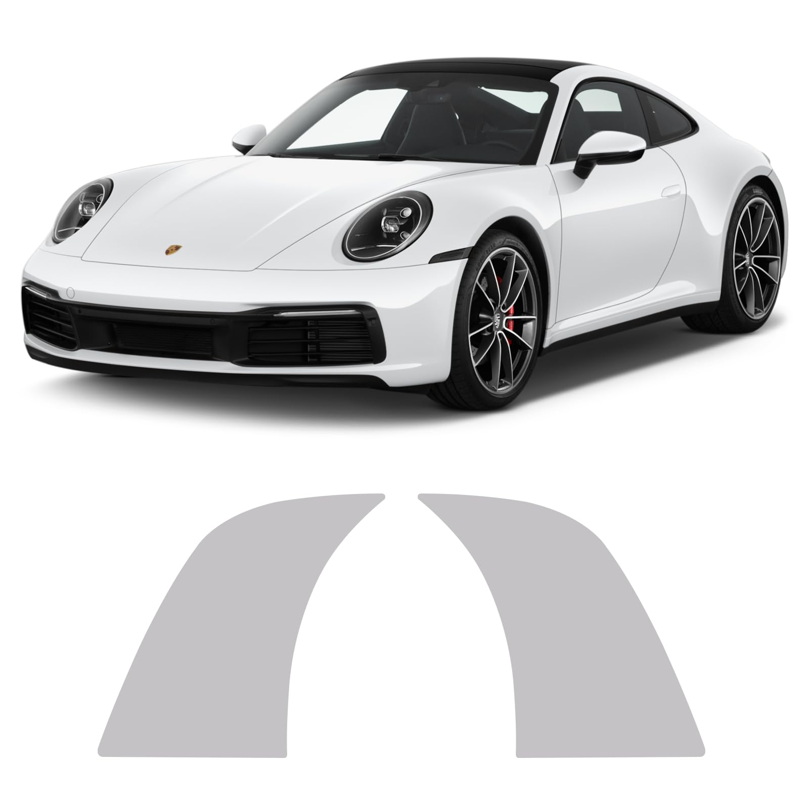 FDAIUN for 2020-2024 Porsche 911 Triangular PPF Precut 8.5mil TPU Car Paint Protective Film Self Healing HD Film Scratch Protector Exterior Accessories (Transparent)