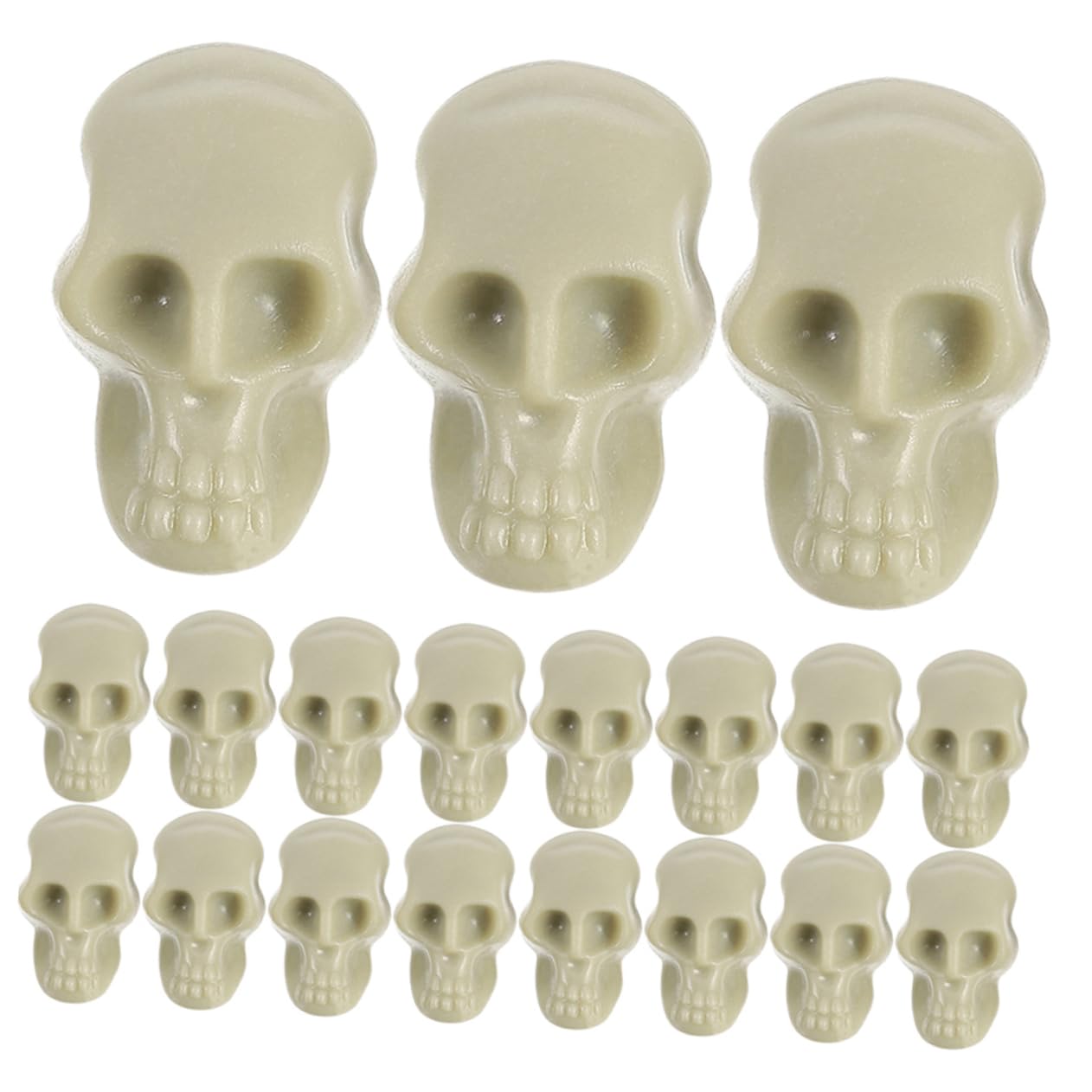 Garneck 100pcs Mini Skull Heads Realistic Halloween Decor for Parties Lightweight Skull Decorations for Creepy Atmosphere for DIY Projects and Room Decoration