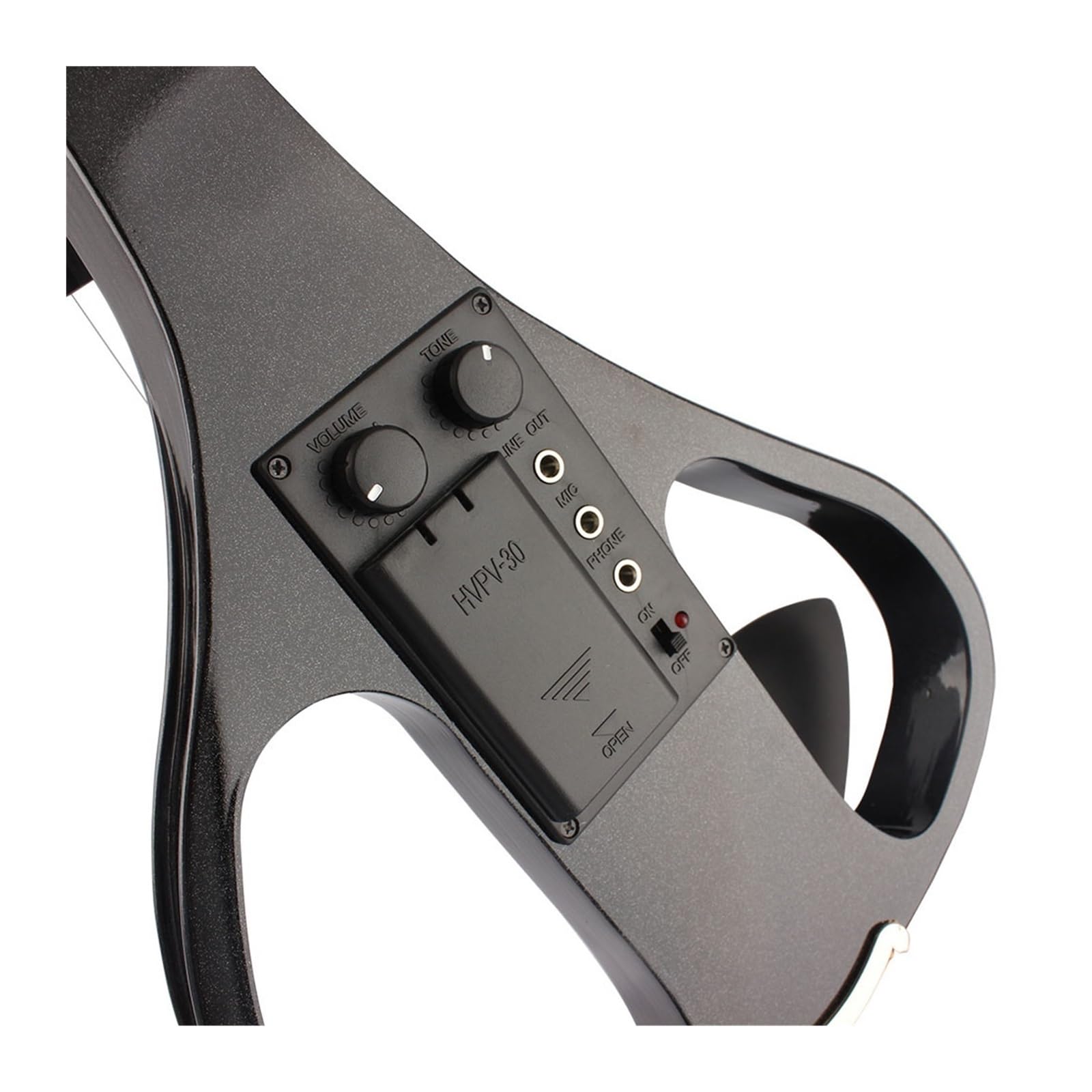 BABYCE Adulti Violino Violino Elettrico Professionale 4/4 Violino Strumento A Corde Violino Nero con Custodia per Accessori Cavo per Cuffie