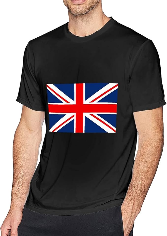 UK British Flag Mens Funny Graphic T Shirts Breathable