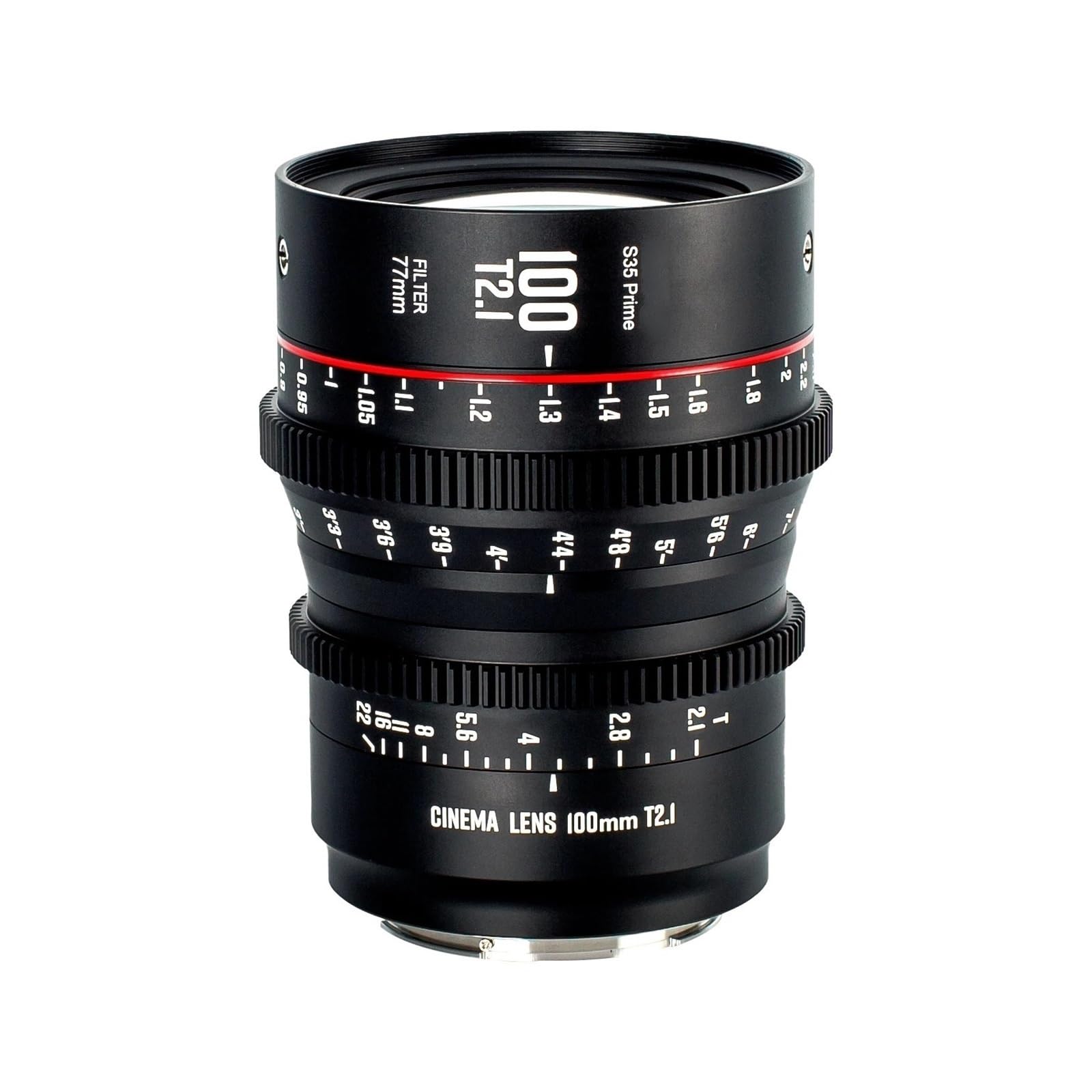 Obiettivo cinematografico T2.1 Super 35 da 12/18/25/35/50/75/100 mm | Progettato for l'uso con sistemi di telecamere cinematografiche(100mm T2.1,EF)