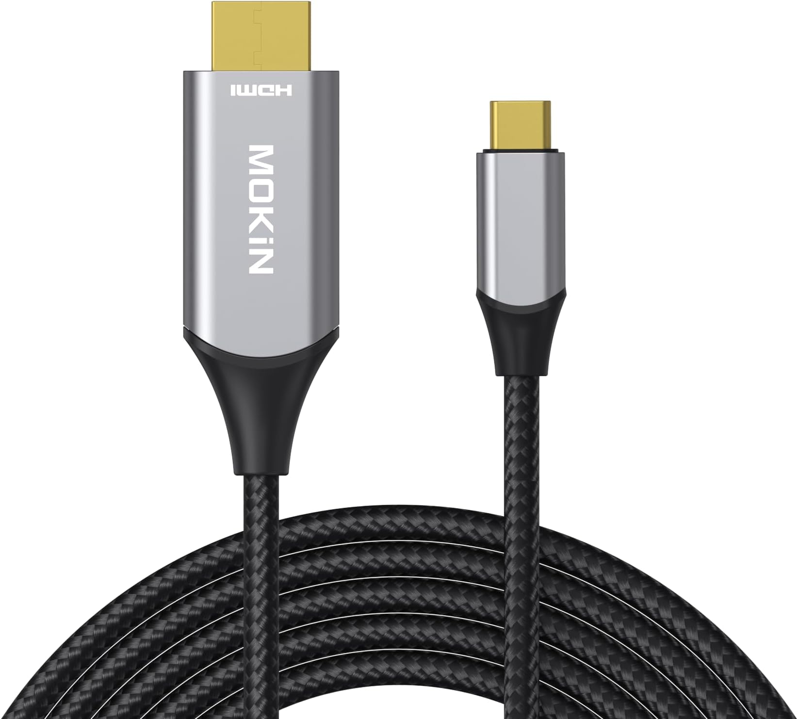 MOKiN USB C to HDMI Cable [4K@30Hz, 6FT], Type USB C to HDMI Cable for Office (Nylon-Braided), Type C to Hdmi Cord for iPad Pro, iPhone, MacBook Pro/Air, Galaxy, HDTV and More