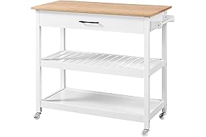 Yaheetech Kitchen Island Cart on Wheels - The Perfect Addition to Any Kitchen
