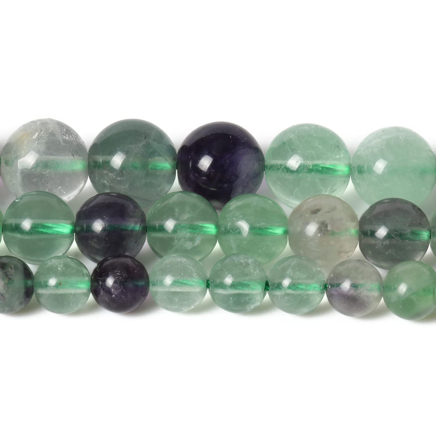 Koraliki z naturalnego kamienia, 10 mm, koraliki fluorytowe, kryształ, kamień szlachetny do produkcji biżuterii, bransoletka, naszyjnik, 35 szt