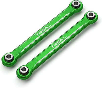 TREAL 7075 Aluminum Front Steering Links 2pcs Rod Linkages Set for Mini MaxxGreen