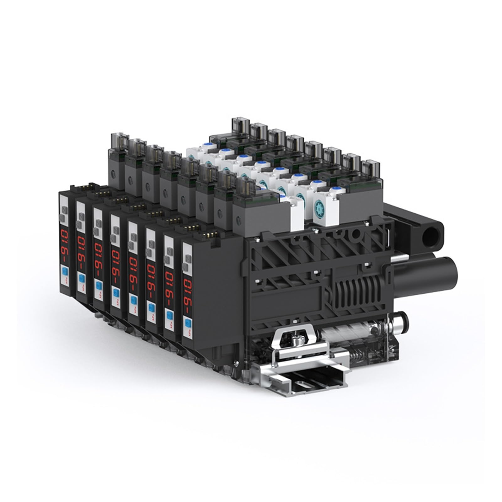 8-jednostkowy zewnętrzny cichy generator próżni z przyssawką i manometrem (SZK-10-66W-SA-DL08)