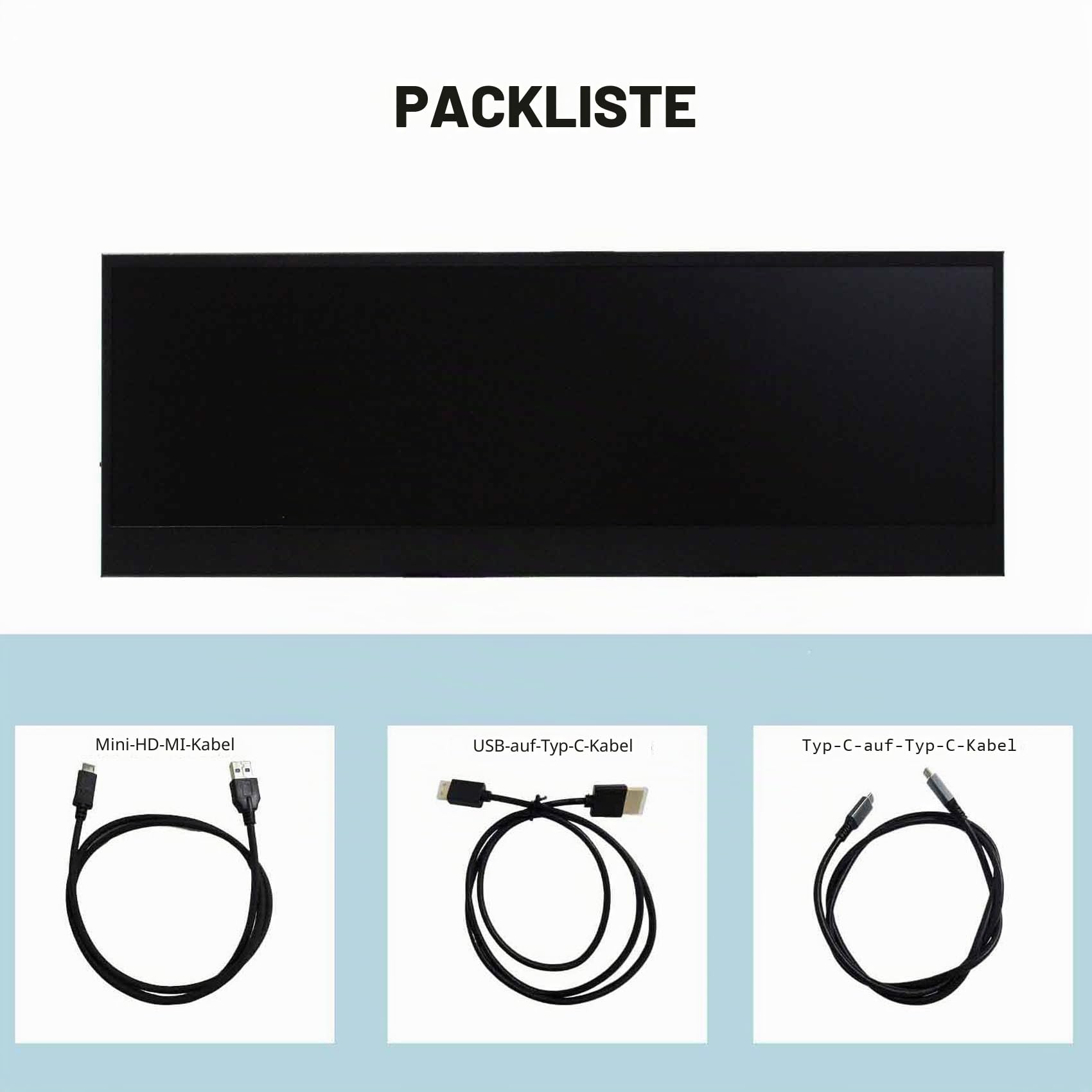 VSDISPLAY 14 Zoll 4K UHD IPS Stretched Bar Touchscreen Monitor | 3840x1100 Sekundärbildschirm für PC Laptop Musikbearbeitung Windows Systeme