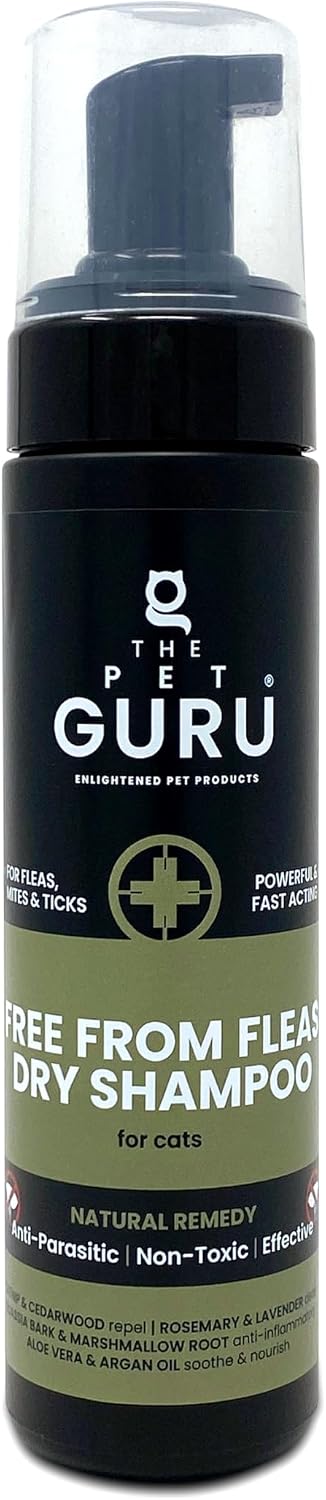 The Pet Guru - FREE FROM FLEAS Dry Shampoo for Cats - 200ml - Natural ...