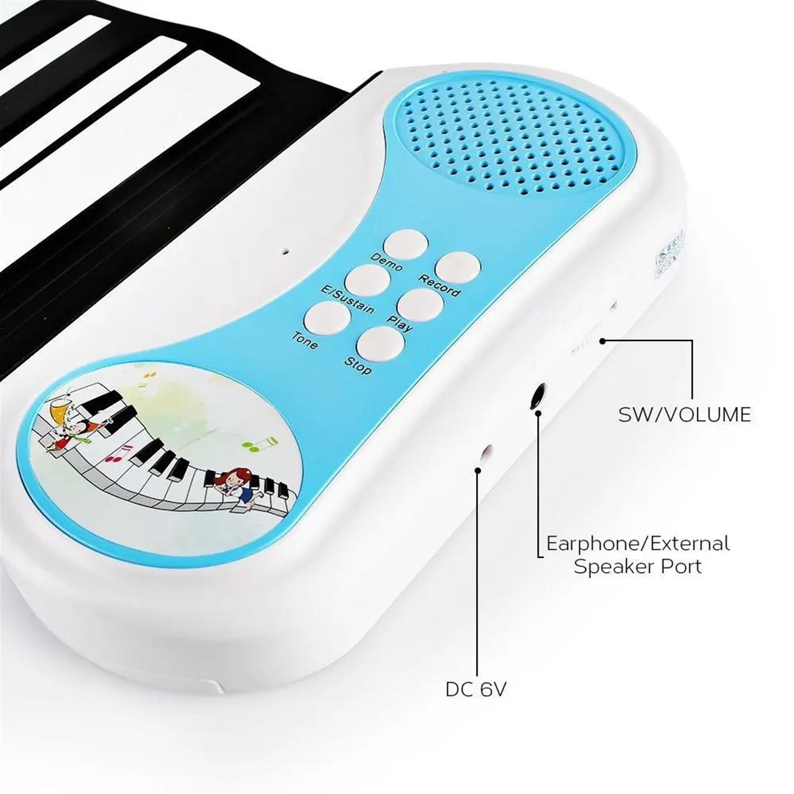 Standardowe 49 Klawiszy Miękki Silikonowy Fortepian Roll Up Elektroniczny Instrument Klawiszowy Dla Studentów Elektroniczne Pianino dla Początkujący
