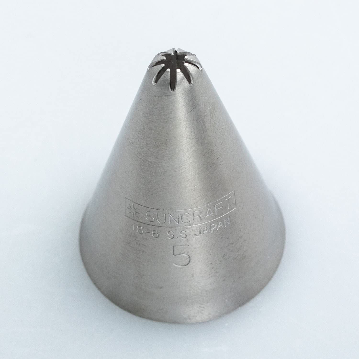 Suncraft PP-559 Passiere Piping Tip, Stars, 0.2 inches (5 mm), Made in Japan, Stainless Steel, Dishwasher Safe, Cake, Cookies, Decoration, Confectionery, Silver