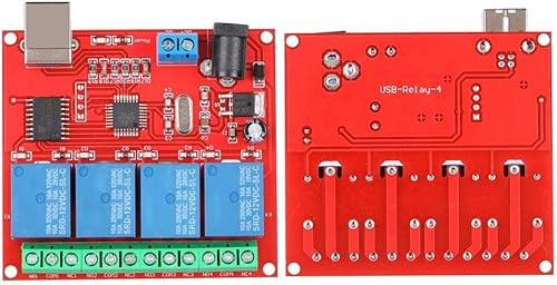 Miniatura 7 de Módulo de relé de interruptor de control USB de 4 canales de 12 V, controlador de interruptor de placa de relé, placa de expansión del módulo de