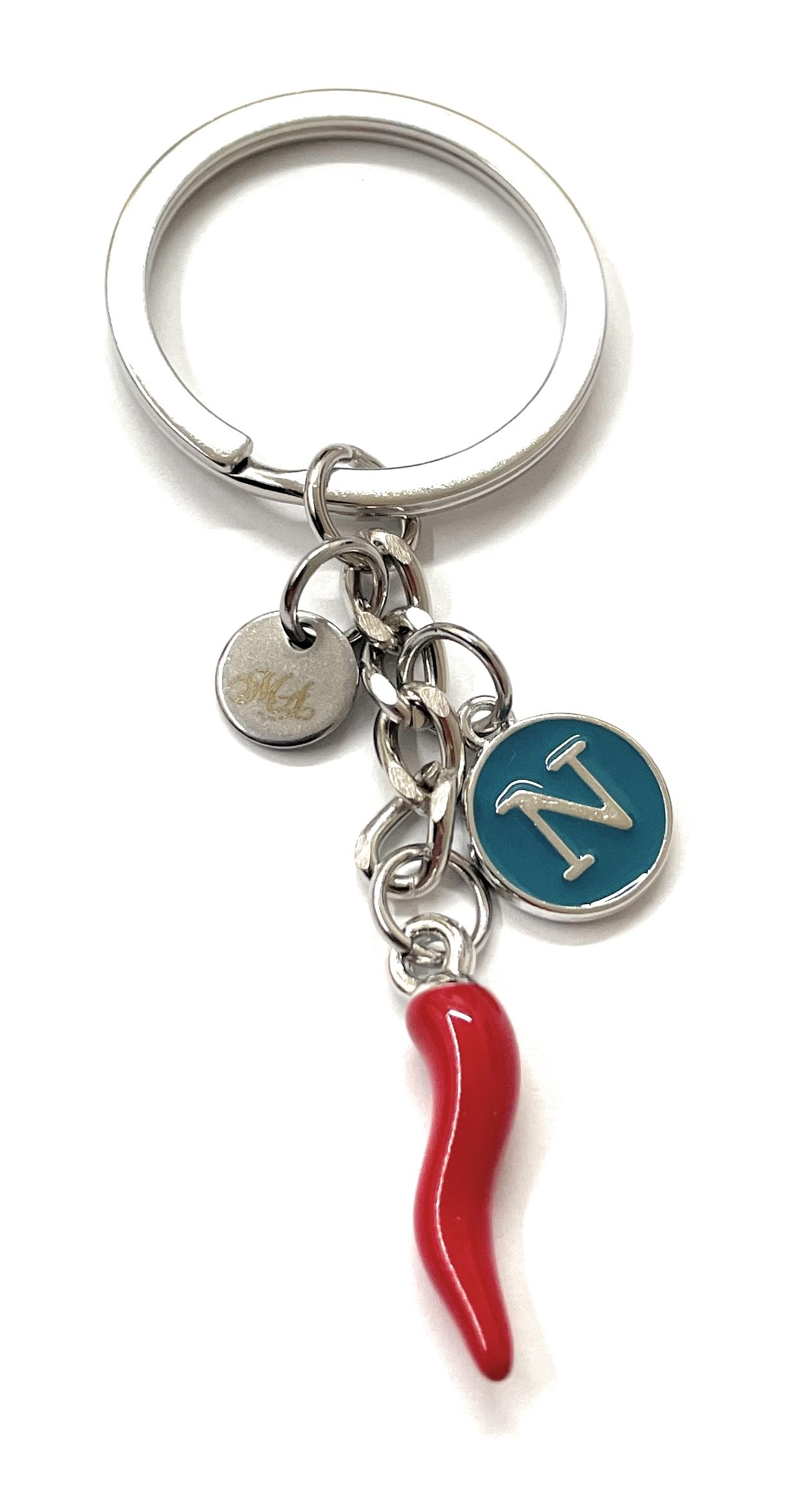 Moda Mavilla Napoli Champion Lucky Horn Keyring, Red