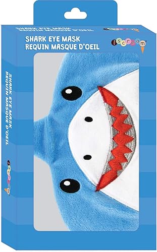 Miniatura 8 de iscream Bedtime Buddies - Máscara de dormir bordada con forro de satén para niños, tiburón