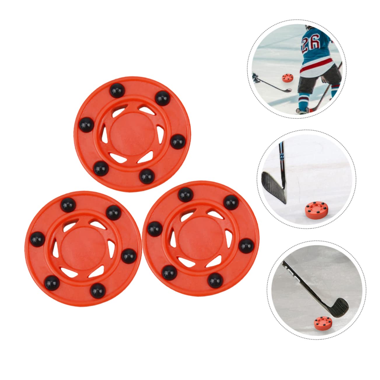 TOVINANNA Nylon PVC Material Hockey Puck Set Professional Roller Hockey Balls for Training