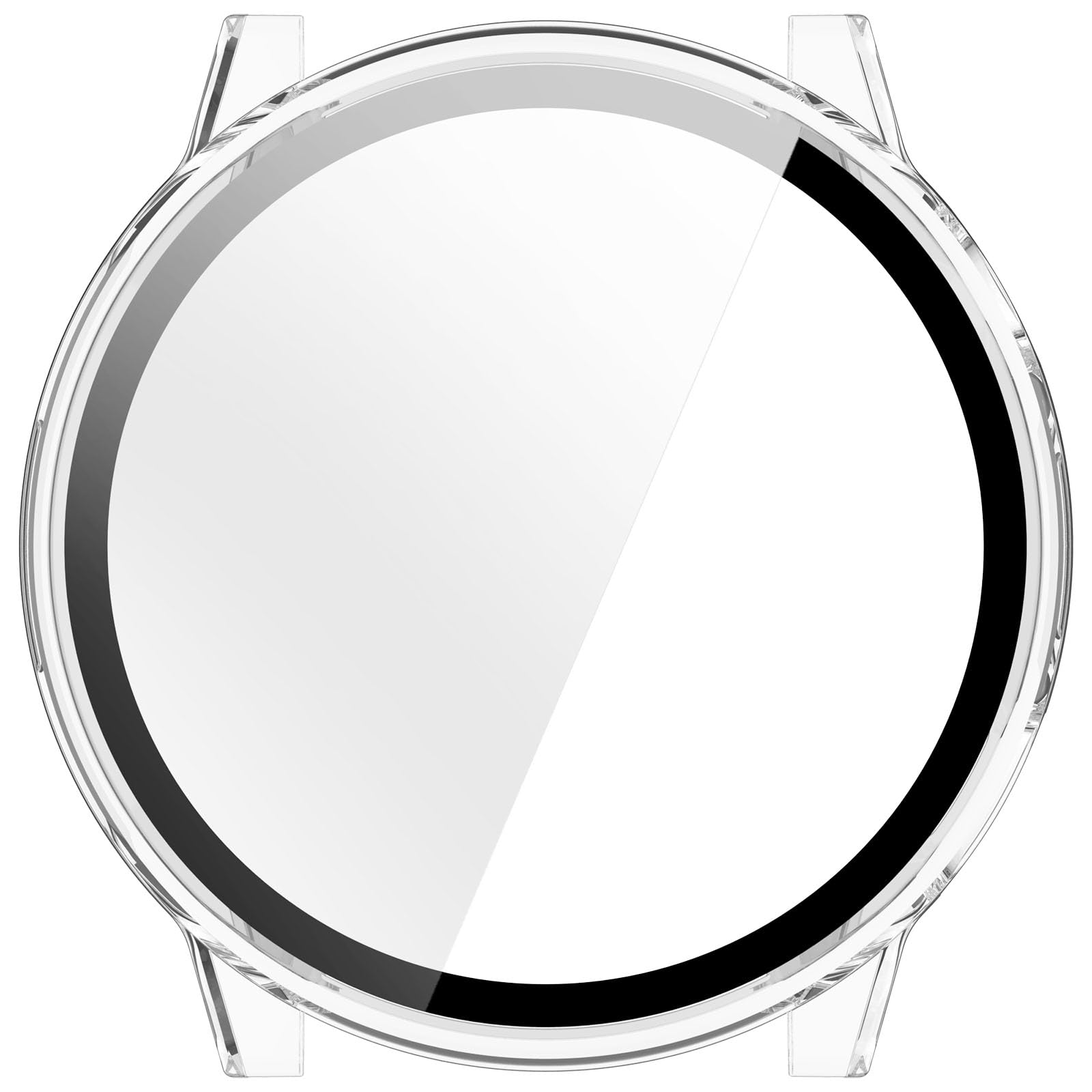 Etui kompatybilne z Garmin Venu 4 z osłoną ekranu, matowa obudowa ze szkła hartowanego PC, pełna osłona na cały korpus dla Venu 4 45mm/41mm (Przezroczysty, 41mm)