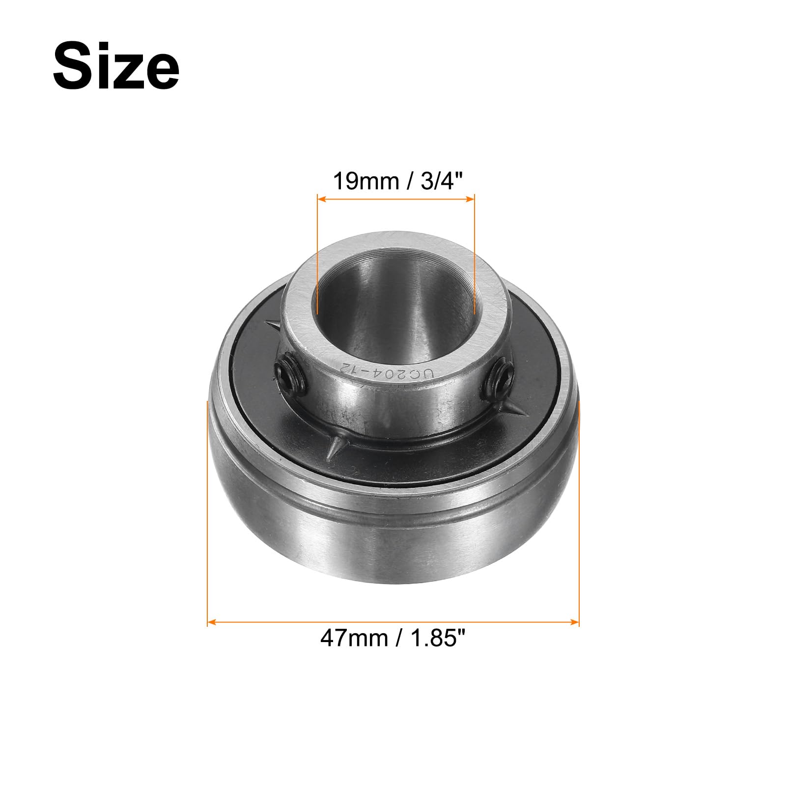 uxcell UC204-12 Pillow Block Bearings 3/4
