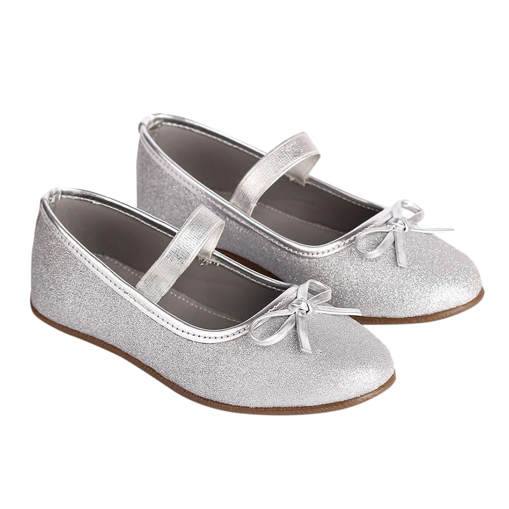 Hopscotch Girls Silver Glitter Embellished Ballerinas in Color for Ages 7-8 Years (B0CNXG94NN) Amazon Price History, Amazon Price Tracker