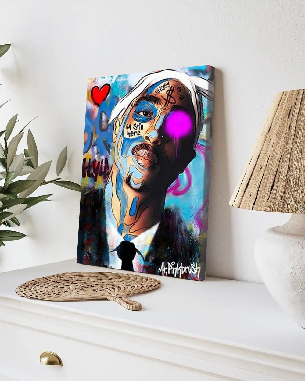 GADGETS WRAP Canvas Gallery Wrap Framed for Home Office Studio Living Room Decoration (9x11inch) - All Eyez On Me