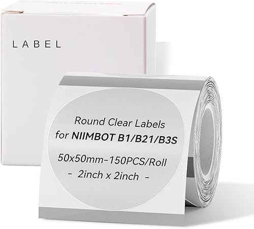 NIIMBOT Etiquetas para impresora de etiquetas B21B1B3SK3, calcomanías térmicas de 1 x 1 pulgada (1.024 x 1.024 in), cinta de etiquetas impermeable,