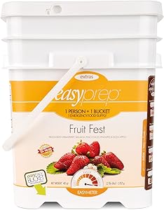 EasyPrep Fruit Fest Emergency Food Storage Kit, Freeze-Dried Fruit, Variety (1-Pack | 168 Total Servings)