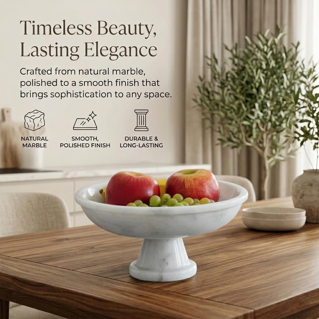 Amazon.com: Radicaln Marble Fruit Bowl For Kitchen Counter 10