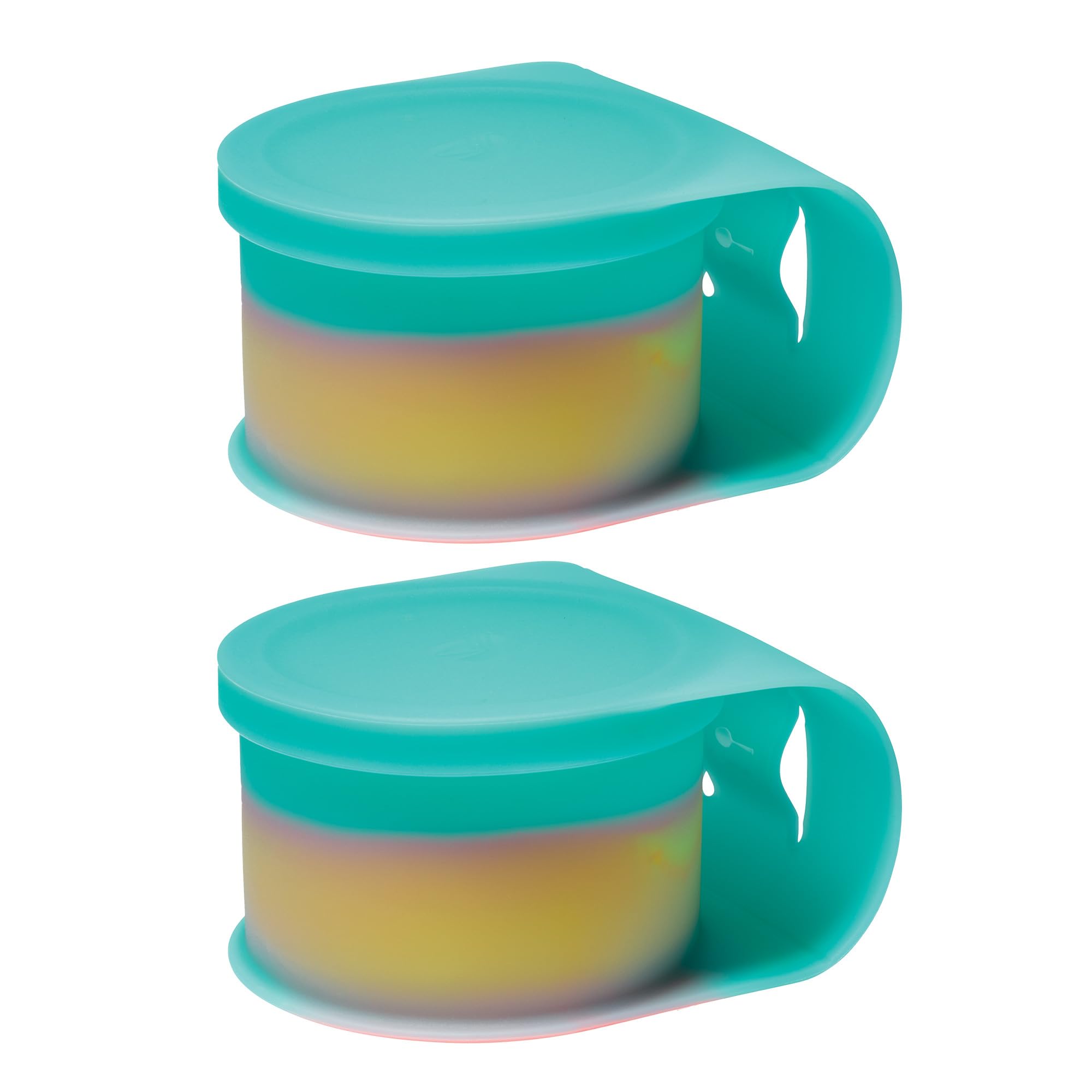 Silipint Silicone Go Go Connected Lid Bowl, Unbreakable, Non-Toxic, Dishwasher Safe (Aurora, 20oz Pack of 1)