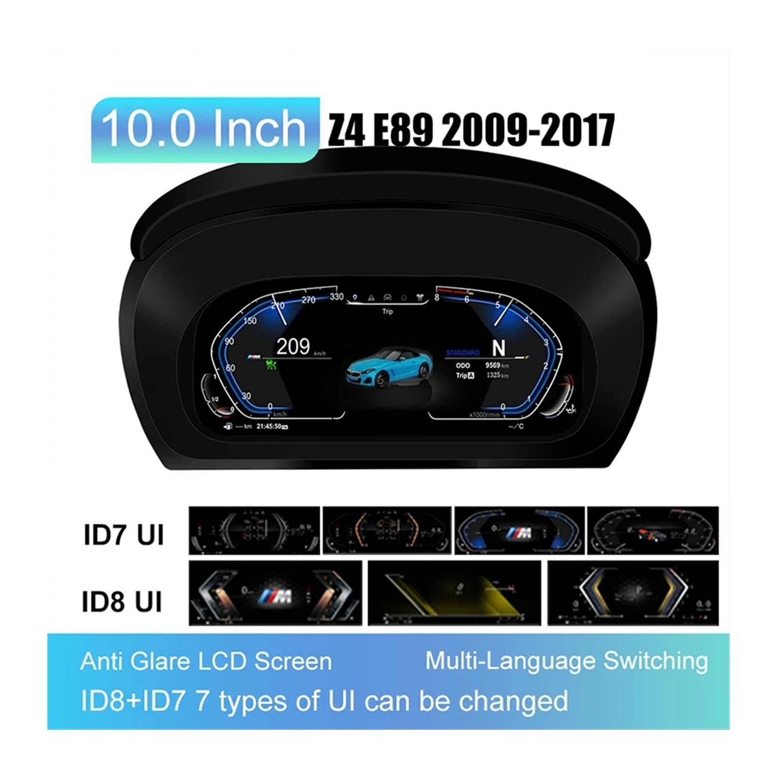 Clúster Digital Compatible con BMW Z4 E89 2009-2017, tablero de instrumentos serie z4, velocímetro automotriz, panel de instrumentos LCD