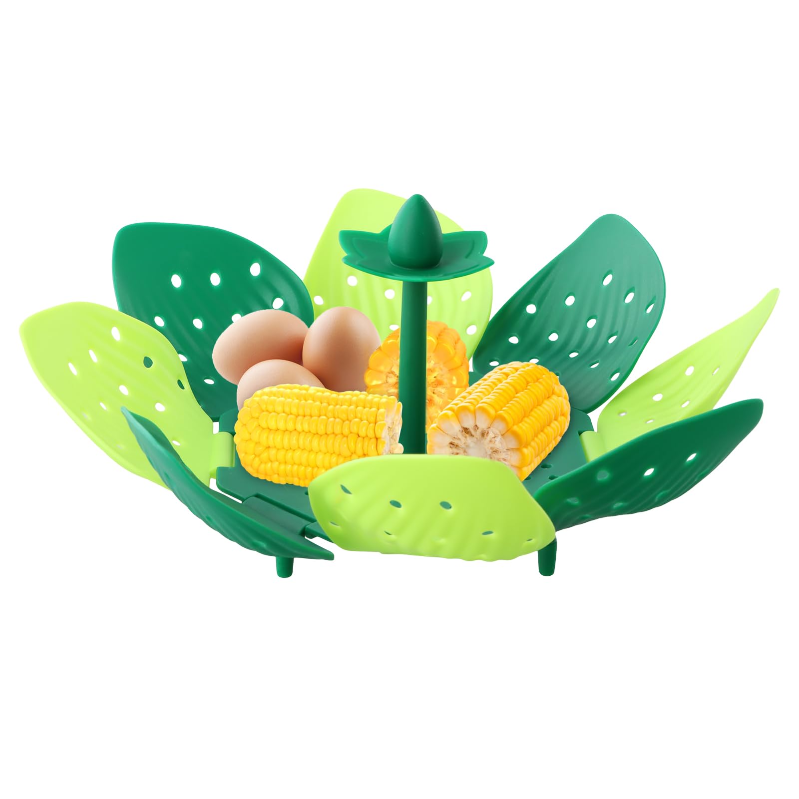 ABOHU Panier Vapeur Inoxydable Pliable 11'' Avec Manche Télescopique - Cuiseur Légumes Fruits
