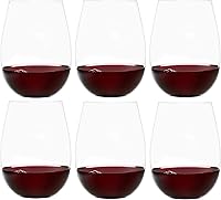 Vista 1 de Diseño mejorado de nuestra copa de vino sin tallo del New York Times 2017 (Sweethome), fabricada en Europa, juego de 6, base reforzada para mayor