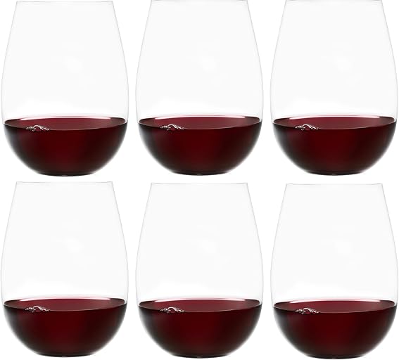 Upgraded Design of Our 2017 New York Times Best Stemless Wine Glass (Sweethome) – Made in Europe – Reinforced Base for Added Stability & Premium Feel, Dishwasher-Safe, Lead-Free, 17 oz. (6)