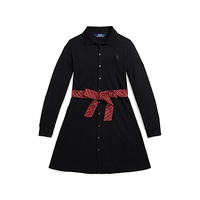 Polo Ralph Lauren Kids Plaid Sash Knit Oxford Dress (Big Kids) Girl