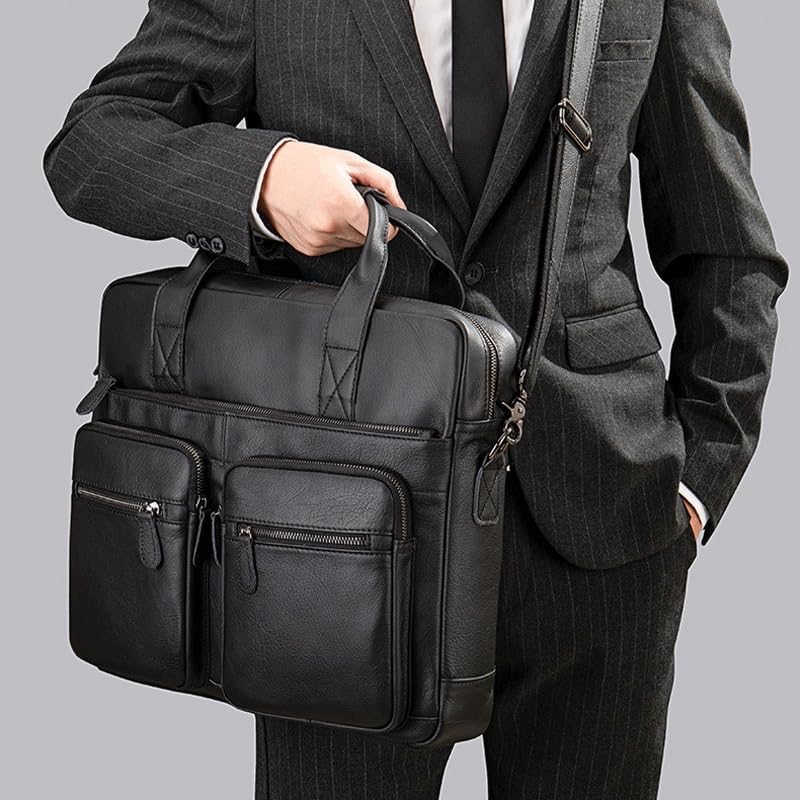 Men's Handbag Single Shoulder Crossbody Briefcase Men's Large Capacity3