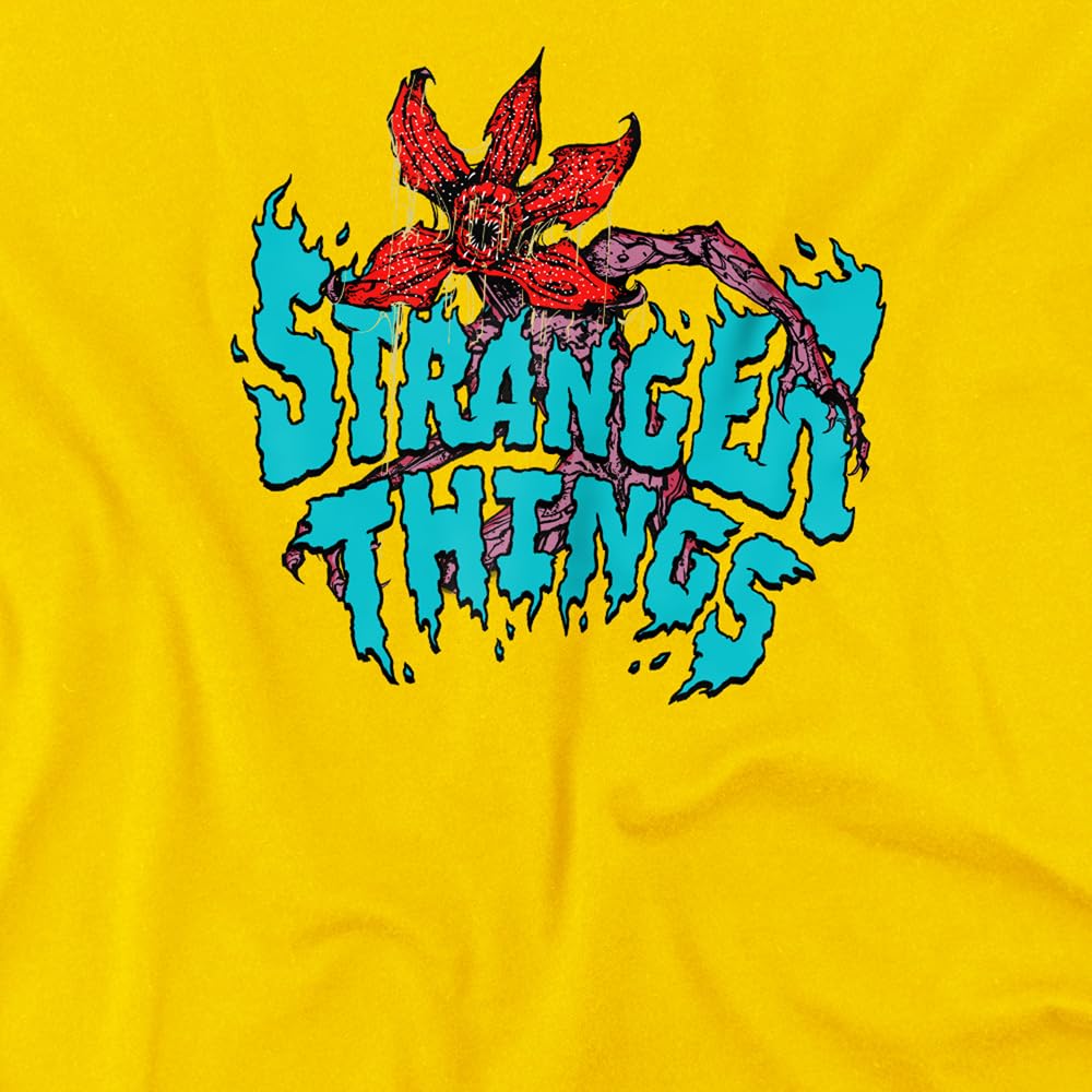 Stranger Things Demogorgon Sketch Kids T Shirt, Yellow, 9-11