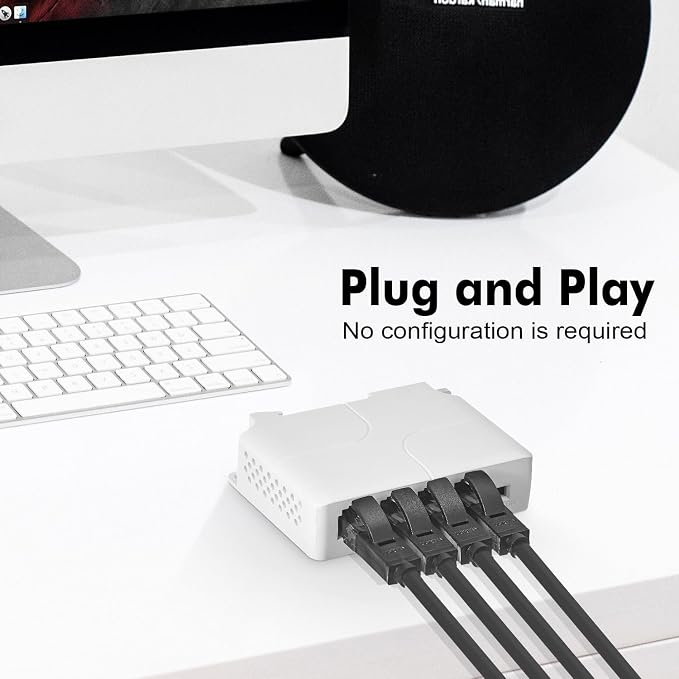 MokerLink Extensor PoE 4 Puertos IEEE 802.3 af/at 100Mbps miniatura 6