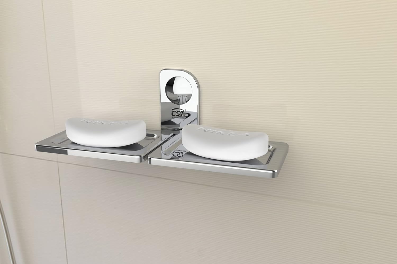 CSI INTERNATIONAL Stainless Steel Double Soap Holder for Bathroom | Rustproof Wall-Mounted Soap Dish Stand | Premium Bathroom Accessories for Shower & Sink - Pack of 1 (B0CZDXWBFB) Amazon Price History, Amazon Price Tracker
