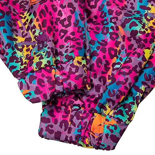 Eosiedur Women's One Piece Tracksuit Outfits Windbreaker Jacket Camouflage Crop Top Pants Jumpsuit Set Leopard Print M #TOP5