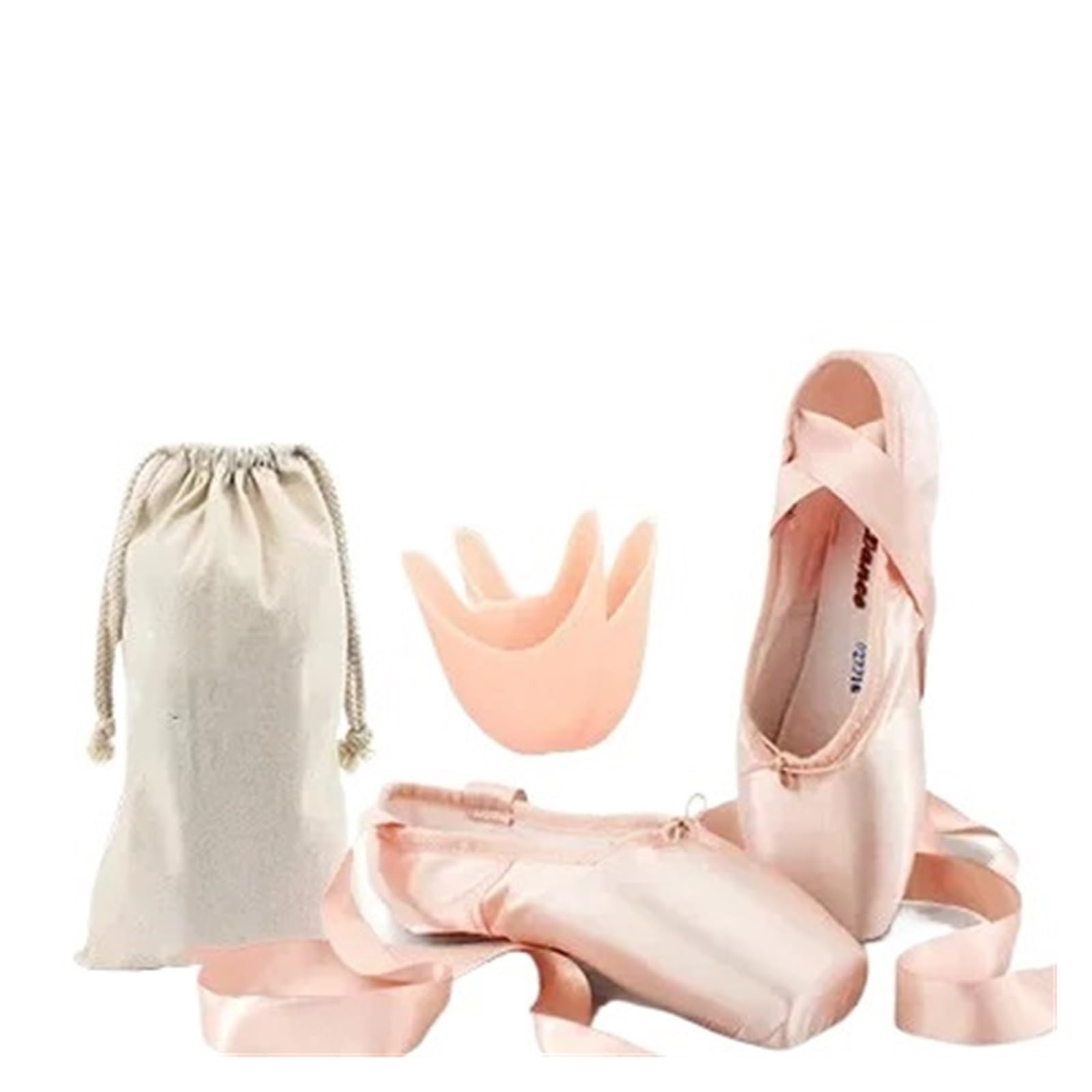Scarpe Danza Classica Scarpe da Punta for Ballerine Bambina, in Tela di Raso, Rosa e Rosse, for Danza(Set 03,40)
