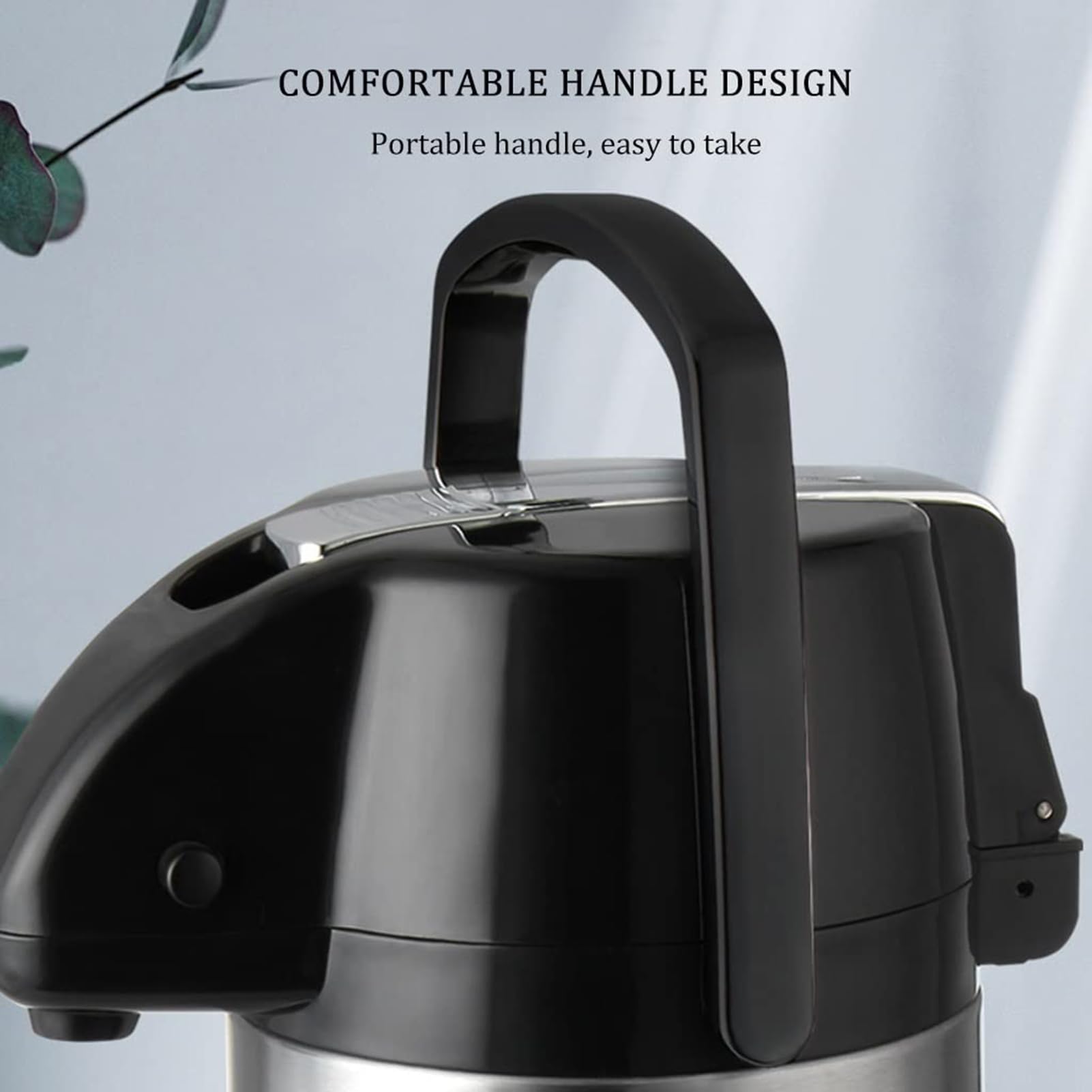Jarra Térmica de Café de Acero Inoxidable, Jarra Térmica de 3 L, Termo Aislado Al Vacío de Doble Pared con Bomba, Dispensador Grande de Agua, Café Y Bebidas