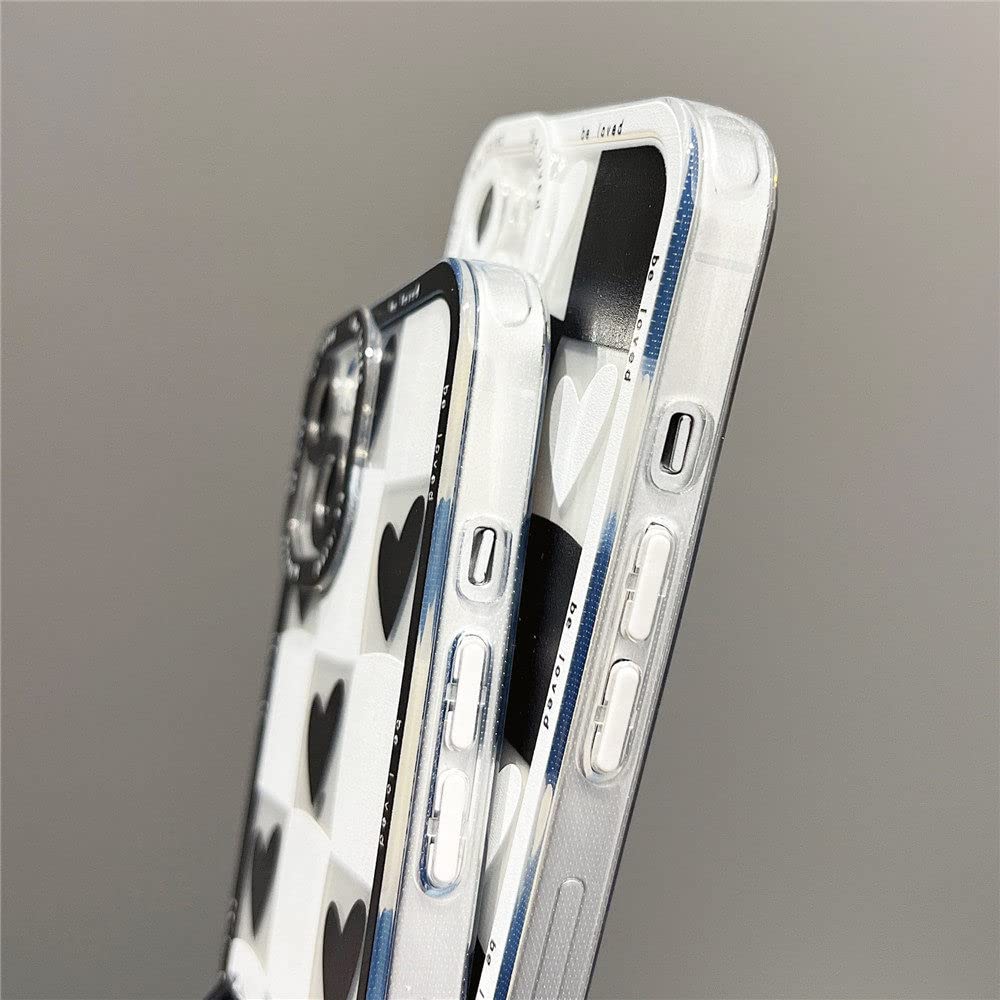 Amazon.co.jp: チェッカーボード チェック ハート パターン 耐衝撃