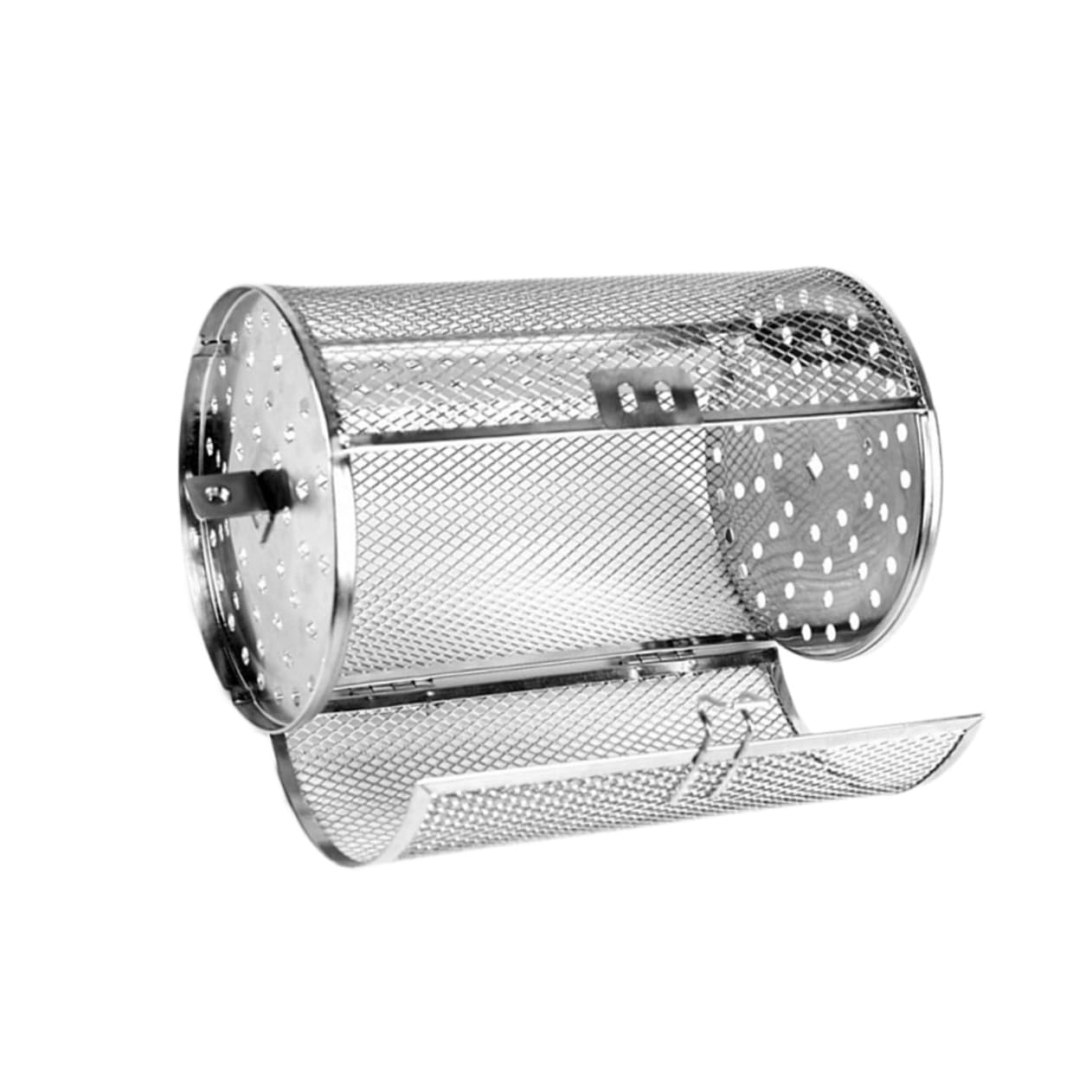 IWOWHERO Baking Accessory Rotating Grill Rack Oven Roaster Drum Stirring Roller Sturdy Stainless Steel for Uniform Heating