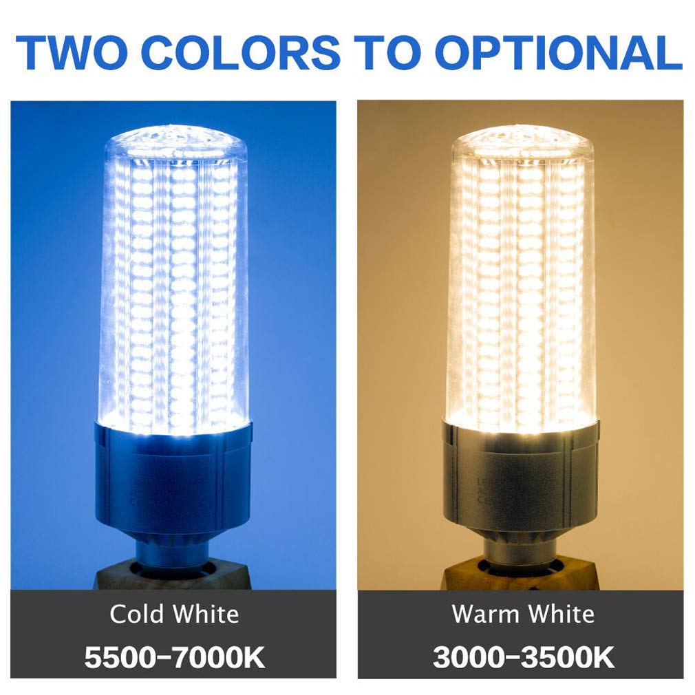 Lampadine LED E27 Luce Bianca Fredda/Caldo, 80-200W 5000K 10000LM Lampadine Mais Led E27 Equivalenti A 300W Incandescenza Lampadine E27 Led Pannocchia Lampada Lampadina Non Dimmerabile,Warm white,200W