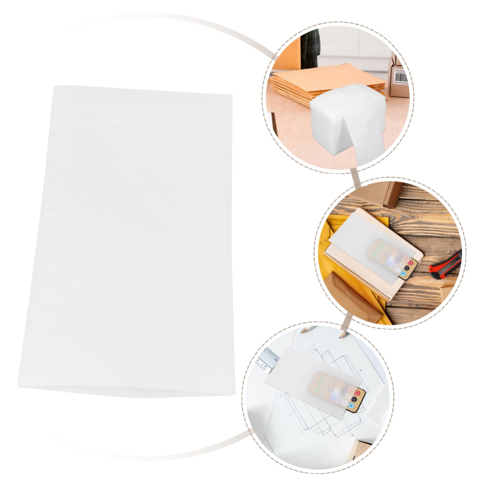 ERINGOGO 100pcs Cushion Foam Wrap Bags for Safe Packing Moving Storage Lightweight Recyclable Packing Materials for Delicate Items Like Glasses and Cups