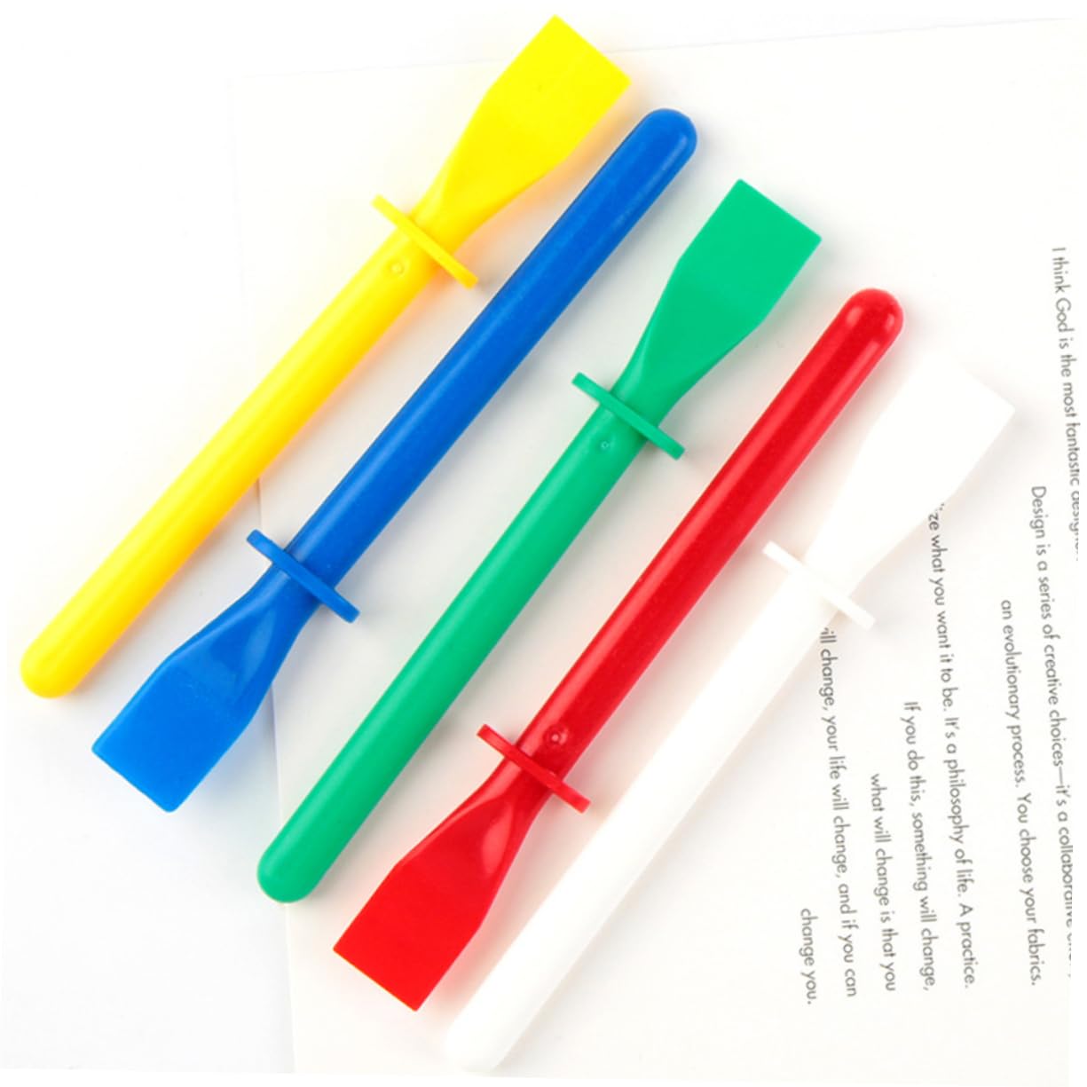 Lurrose 4 Set Set Di Strumenti Per Colla in Pelle Di Colla Adesivo Spargitore Colore Tessuto Bastoni Mestiere Precisione Kit Glue Stick Spargir Materiale Pp 10 Pezzi*4