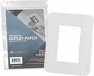 Drywall Patch – Outlet-Patch for Electrical Box Repairs –Pre-Cut Drywall Repair Solution for Mis-Cuts and Damage Around Receptacles – Fast, Strong, Sandable – Fits Standard Boxes – 10 Pack