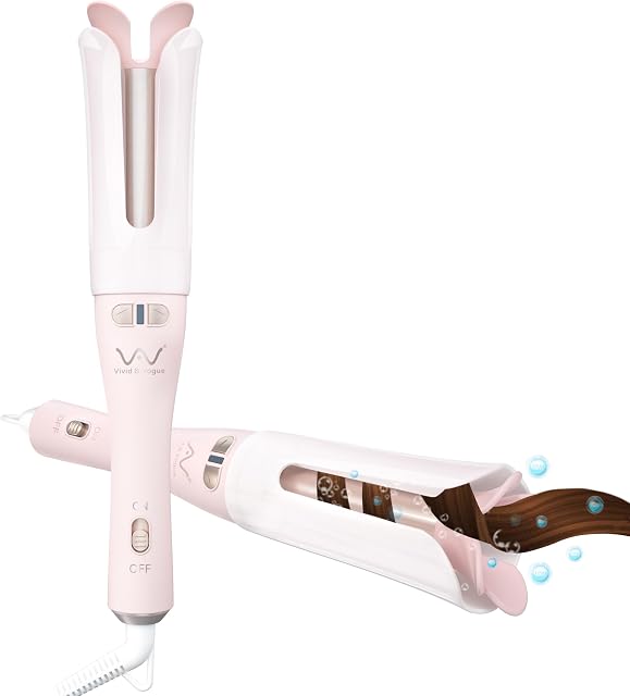 VAV Automatic Rotating Curling Iron with 392℉,Auto Hair Roller for Beginners,1.25’’ Large Barrel Hair Curler for Long-Lasting Curls, Tangle-Free Styling Tool