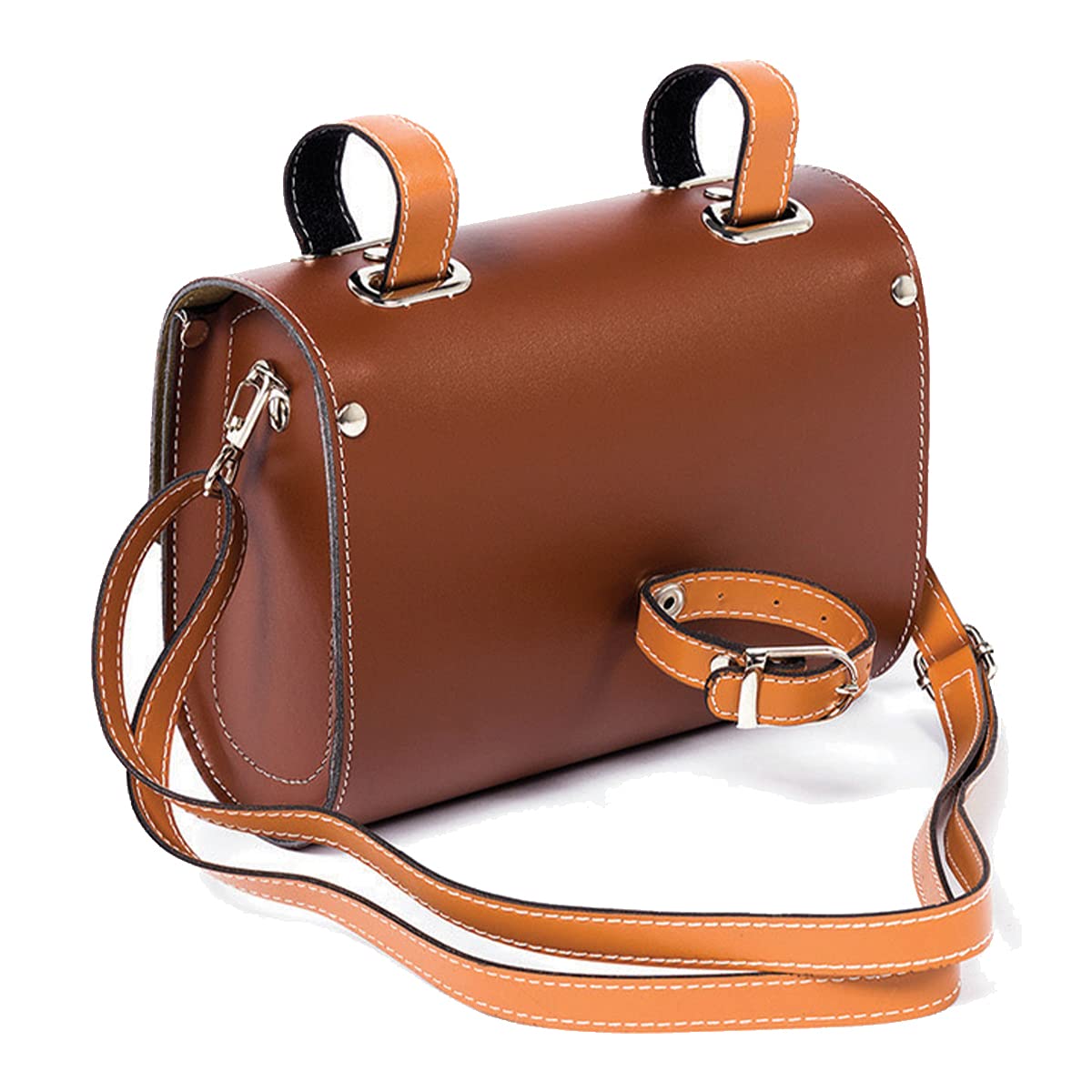 TentHome Retro Fahrradtasche Satteltasche Leder PU Lenkertasche Rahmentasche Werkzeugtasche für Gepäckträger Fahrradgepäcktasche Vintage Sattel Vorne Hinten Braun Radfahren Zubehör Sport & Freizeit