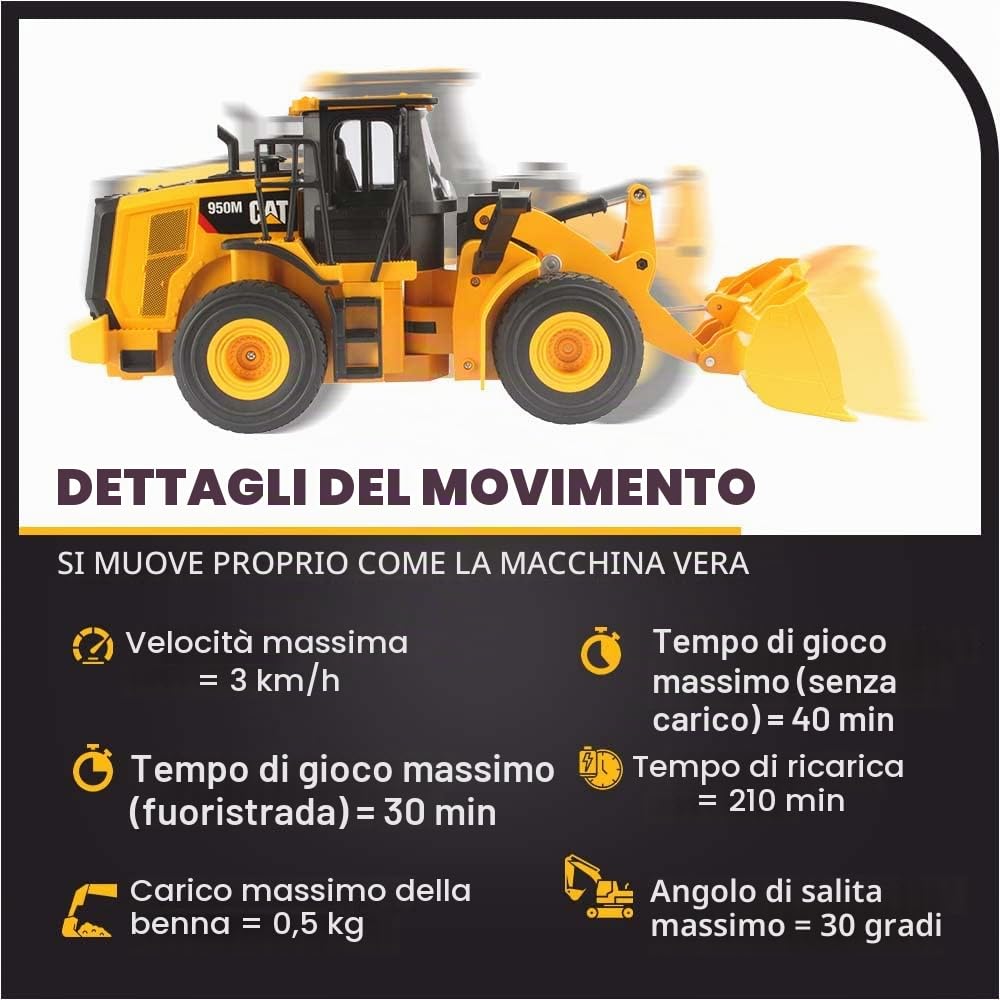 Carrera - 37025003-1:24 RC CAT 950M Wheel Loader